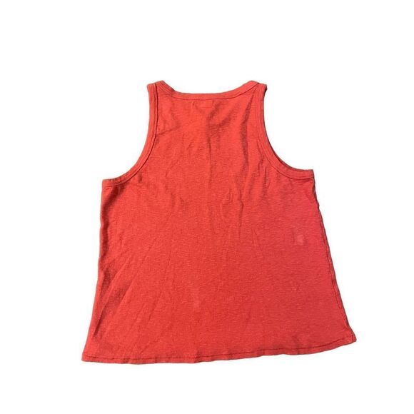Madewell red orange tank top modal cotton blend size XL - Picture 3 of 5